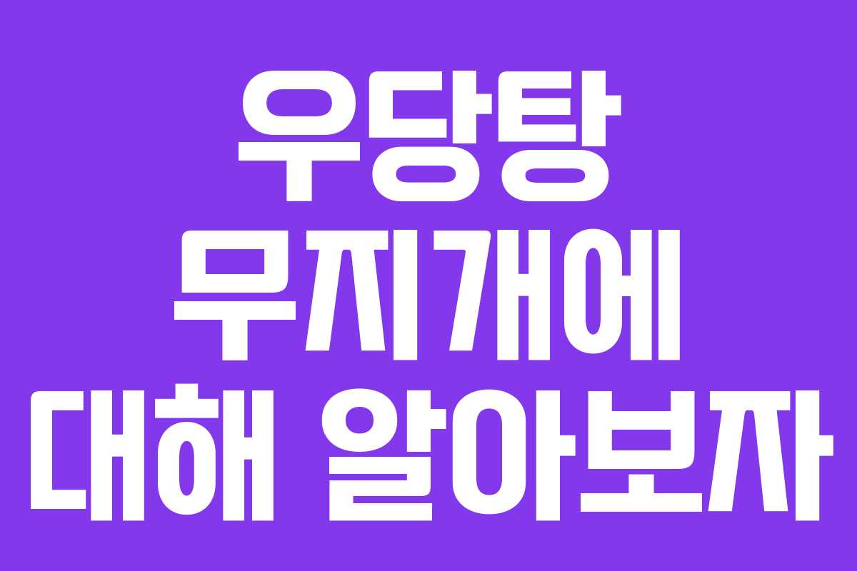 우당탕 무지개에 대해 알아보자