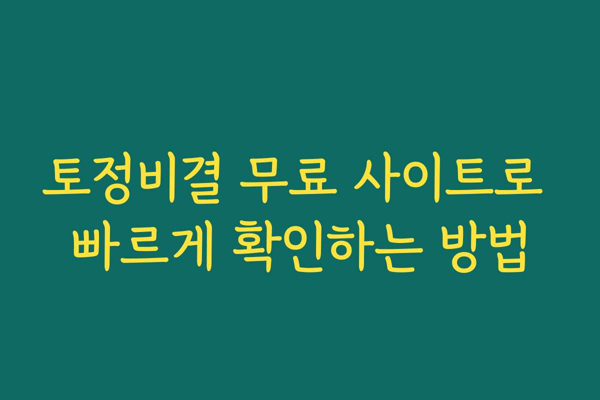 토정비결 무료 사이트로 빠르게 확인하는 방법