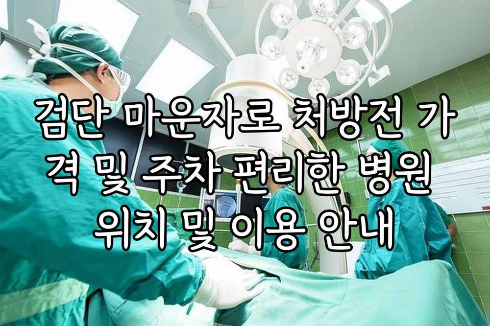 검단 마운자로 처방전 가격 및 주차 편리한 병원 위치 및 이용 안내
