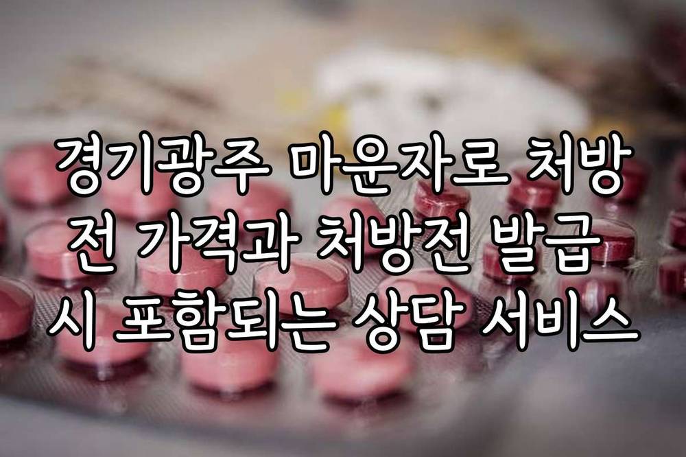 경기광주 마운자로 처방전 가격과 처방전 발급 시 포함되는 상담 서비스