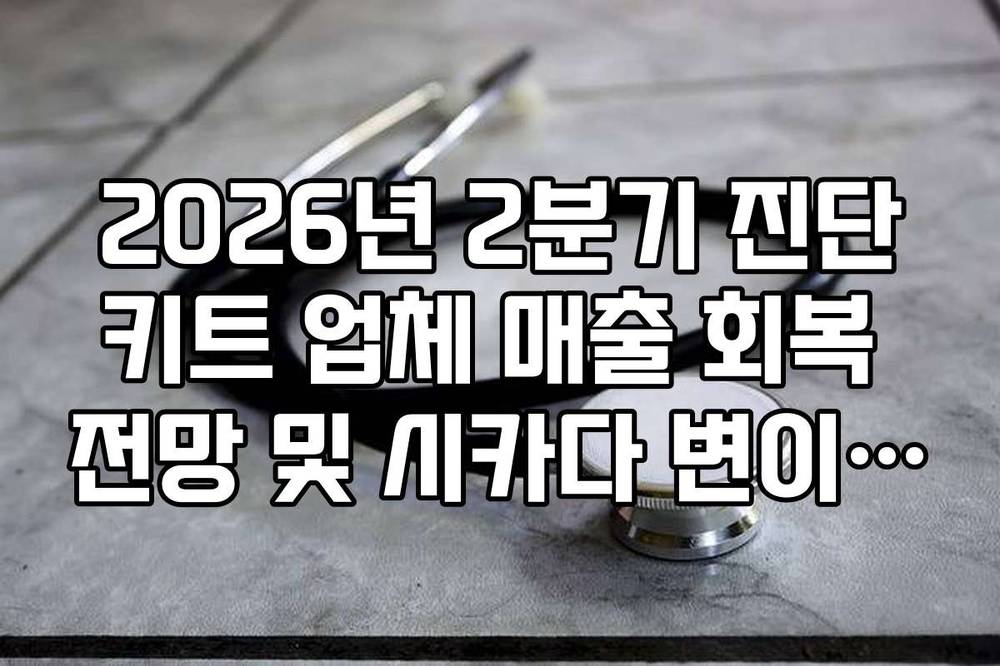 2026년 2분기 진단키트 업체 매출 회복 전망 및 시카다 변이 진단 정확도