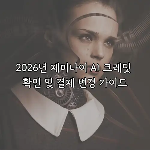 2026년 제미나이 AI 크레딧 확인 및 결제 변경 가이드
