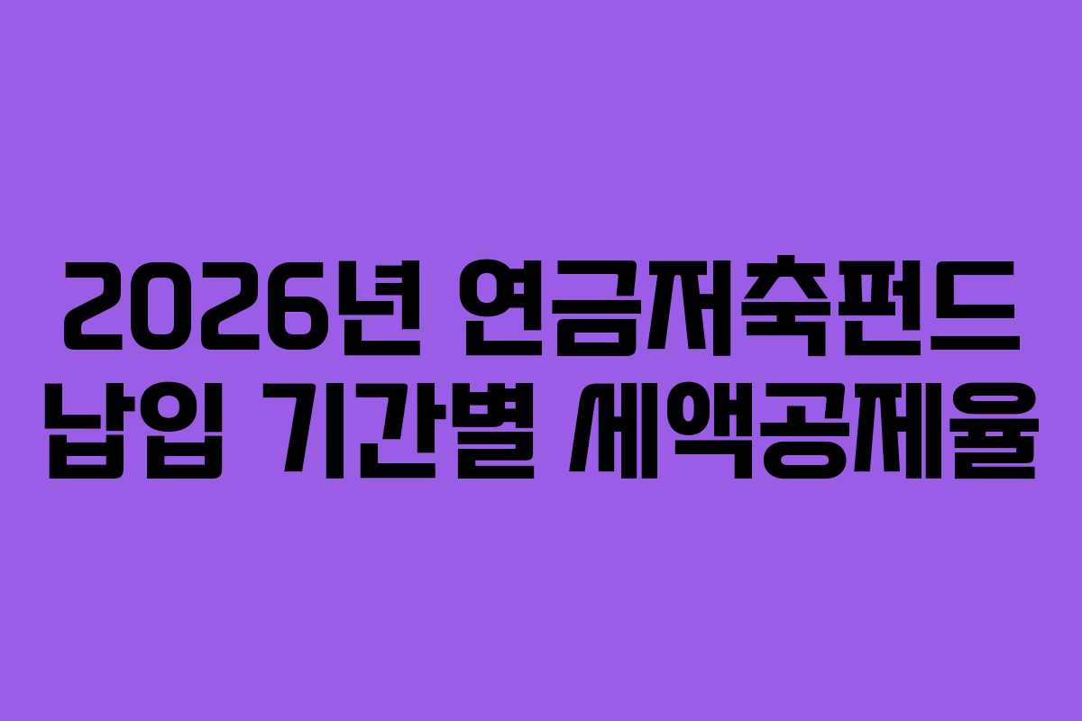 2026년-연금저축펀드-납입-기간별-세액공제율
